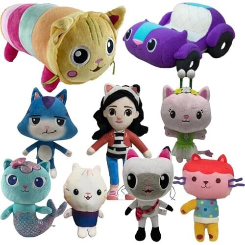 Kawaii Gabby Cats Plush Doll Cartoon Anime Plush Toy Cute Cat Doll Baby Sleep Soothing Toy Birthday Gift for Boys