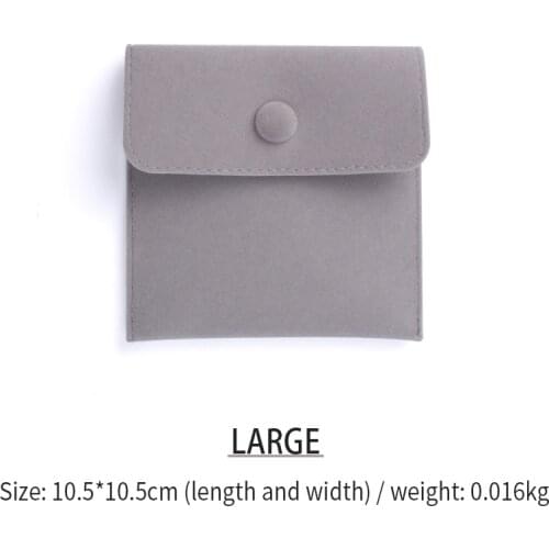Top Sale Gray Velet Jewelry Wedding Ring Packaging Storage Bags For Women Earring Brooch Necklace Jewellery Organizer Portable