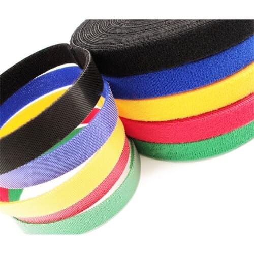 10 Meters/roll Width 1 cm magic sticker nylon cable ties reusable wire management cable ties 6 colors to choose from DIY