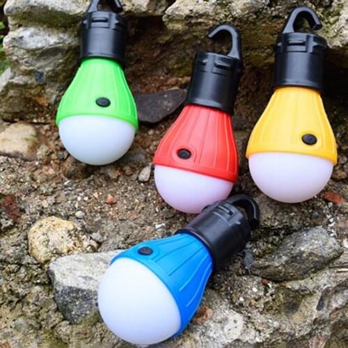 NEW Mini Portable Lighting Lantern Tent Light LED Bulb Emergency Lamp Waterproof Hanging Hook Flashlight Camping Light Useful