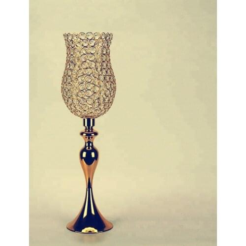 New style Tall Crystal Wedding Candelabra candle holder Table Centerpiece Wedding Props senyu0803