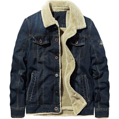 Autumn New Mens Denim Jacket Men Casual Coat Loose Plus Size Plus Velvet Winter Clothes Male Brand Retro Warm Jean Clothing 6XL
