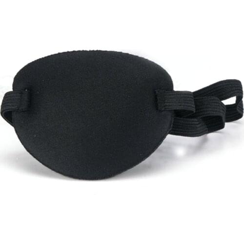 Black Single Eye Patch Adjustable Soft Eye Patches Washable Adjustable Concave Eye Patch Medical Patch Pirate Cosplay Costume