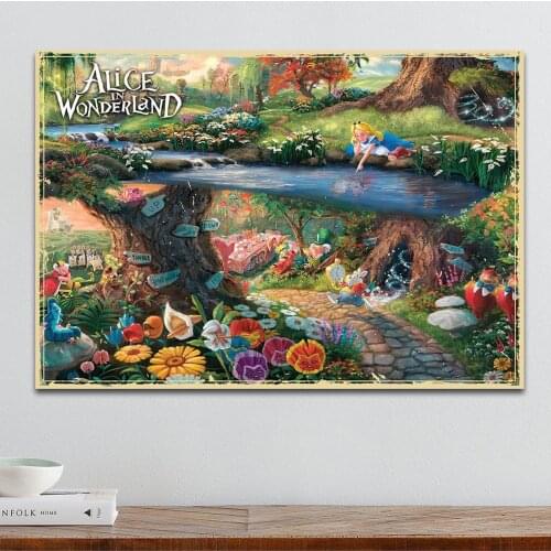 Disney Alice In Wonderland Peter Pan Poster Canvas Painting Print On Wall Art Picture For Living Room Home Decor Frameless