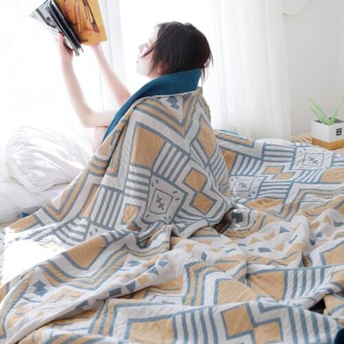 Five-Layer Cotton Towel Sheet Double Gauze Summer Blanket Cotton Breathable Towel Blankets Summer Dormitory Bed Sheet