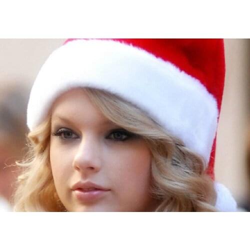 Christmas Hat Big Ball Plush Christmas Hats Women Men Red Santa Claus Hat High Quality Soft Plush Hats