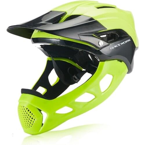RACEWORK Mountain Bike Cross-country Downhill Helmet DH AM FR Full Face Helmet Extreme Sports Safety Helmet