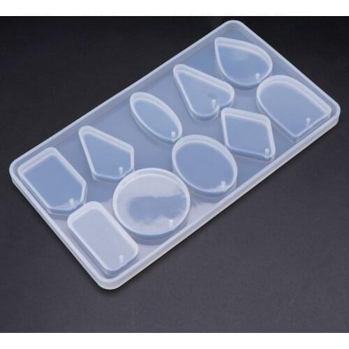 R2LE Silicone Mold DIY Jewelry Making Necklace Pendant Molds Handmade Crafts Geometric Shape Professional Epoxy Resin Gifts