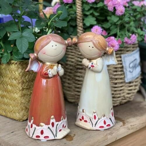 Modern Ceramic Garden Shelf Doll Sculpture Ornaments Living Room TV Cabinet Porch Wine Decoration Home Decorat Accessories