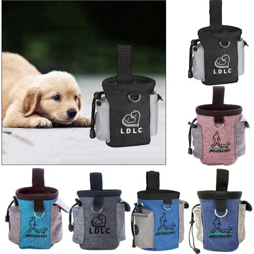 Dog Treat Pouch Training Bag with Belt Clip, Drawstring Dog Bag Dispenser, Food Snack Storage Holder Carrier
