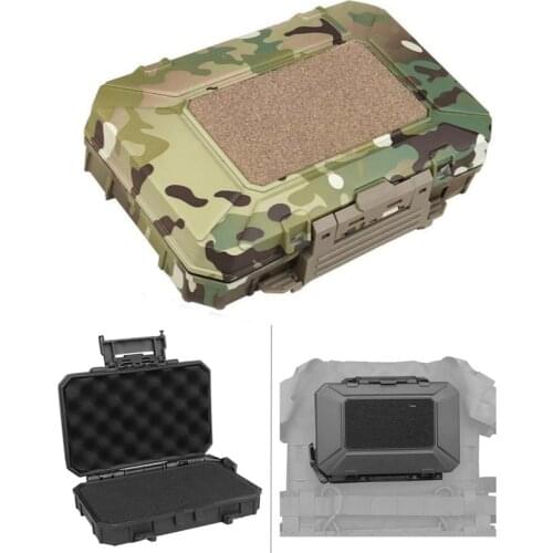 Tactical Safety Case Shockproof Waterproof Toolbox Lockable Storage Box with Foam Padded Hunting Molle Attachment System Box