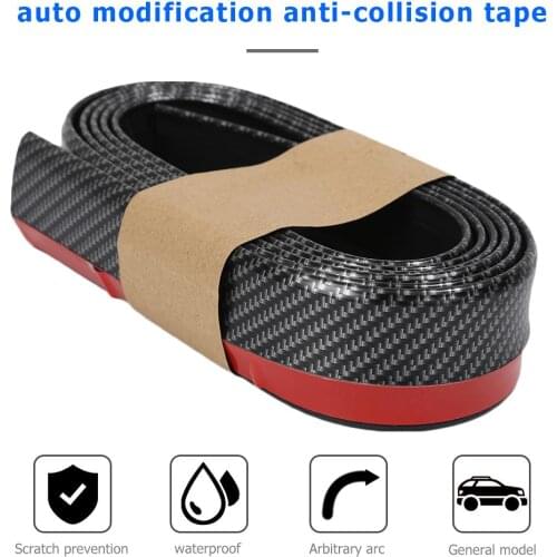 Universal Car Door Bumper Guard 2.5m Carbon Fiber Anti-collision Strip Sticker with Sufficient Durability and Toughness