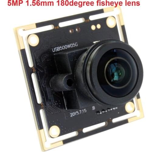 5Megapixel Aptina MI5100 CMOS USB Webcam usb2.0 high speed usb board camera module with 5MP 1.56mm wide angle fisheye lens
