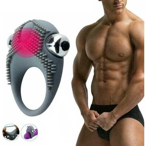 Penis Vibrating Ring Delay Ejaculation Cock Clitoris Stimulate Silicone Rings Prolong Enhancer Adult Sex Toys for Men