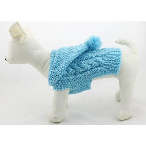 Handmade dogs cats knitted sweaters clothes doggy autumn winter hoodies clothing puppy warm outwear costume free shipping 1pcs