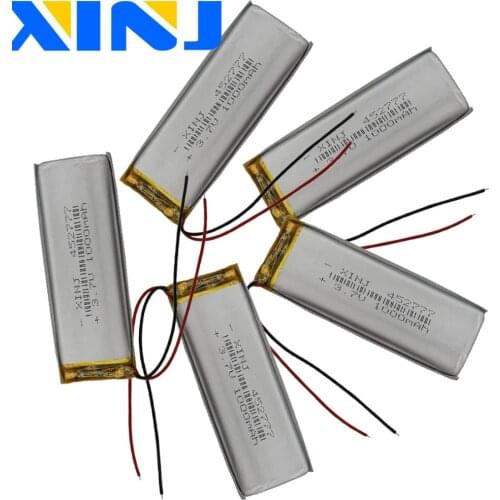 XINJ 5pcs 3.7V 1000mAh Li lithium polymer battery lipo cell 452777 For Phone Camera Music player pen bluetooth earphone speaker