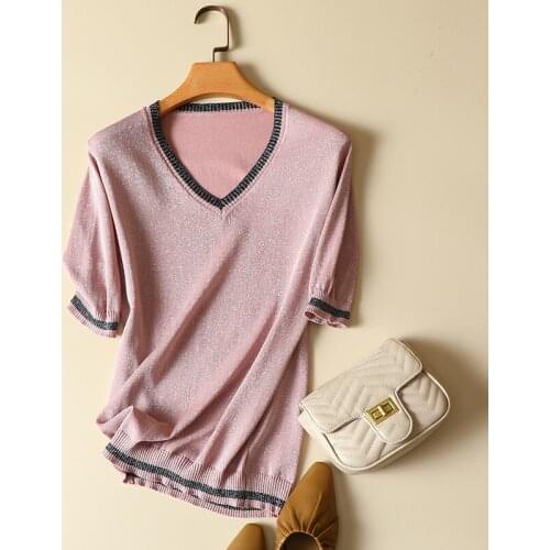 YGhan Women's Knitted T-shirts