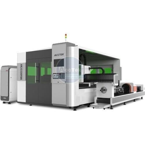 Enclosed Fiber Laser Machine 1000w Laser Cutting Machine With Protection Cover and Rotary Axis 1000w
