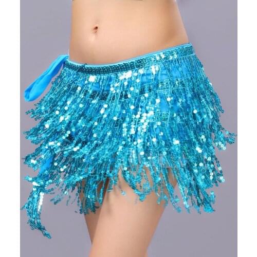 4 Layers Fringe Sequin Oriental Belly Dance Costume Belt for Sale Women Dancing Hip Scarf Scarves Bellydance Accessories Clothes