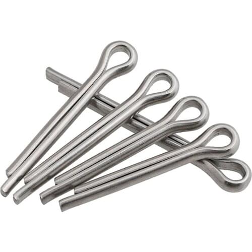 10/20PCS Split Cotter Straight Split-Pins Pins Stainless Steel A2 Retaining Size M3 M4 M5
