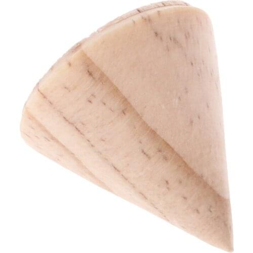 2 Pieces Unpainted Cone Shape Wooden Jewelry Display Stand Rack 3cm 8cm