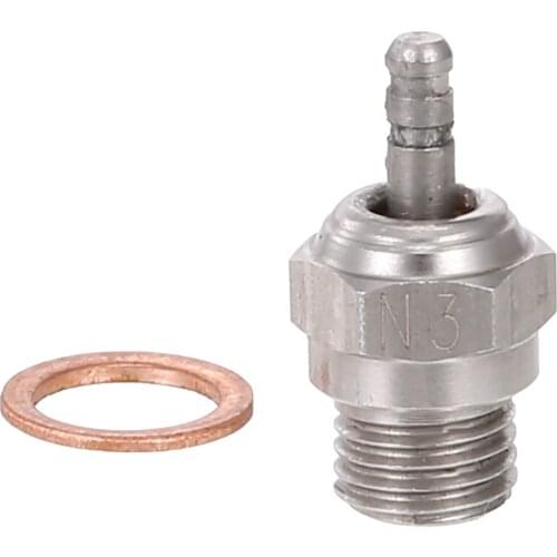 70117 N3/N4 Steel Spark Glow Plug RC Engine Parts for Nitro Engines RC Car Truck Buggy Compatible with Redcat Hsp Hpi RC Parts