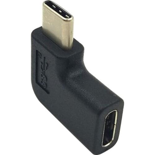 16FD 90 Degree USB-C Type C USB 3.1 Male to Female Converter Adapter