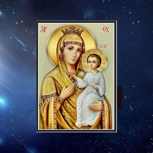 DIY 5D Religious ICONS diamond painting cross stitch portrait mosaic full diamond embroidery square rhinestone embroidery people