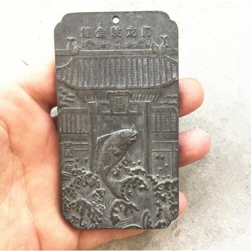 Bronze ware bronze waist token, Carp jumping dragons gate waist token