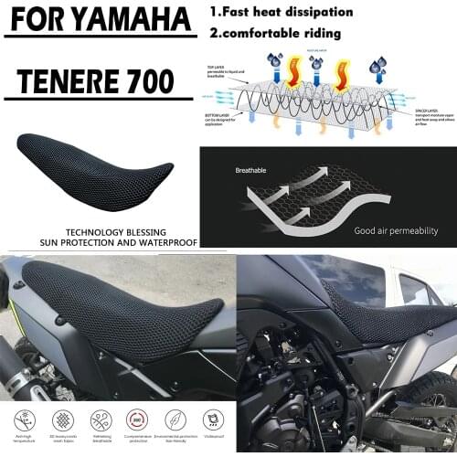 For YAMAHA TENERE 700 T7 T 700 Tenere 700 T7 T700 2020 Seat Cushion Cover 3D Mesh Protector Cushion Cover Seat Anti-Slip Cover