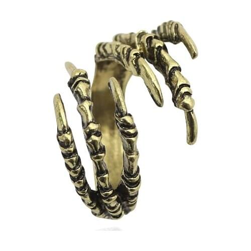 Punk Bronze Animal Rings For Women And Men Six Claw Gothic Cool Talon Rings Vintage Exaggerate Fashion Jewelry Drop Shipping
