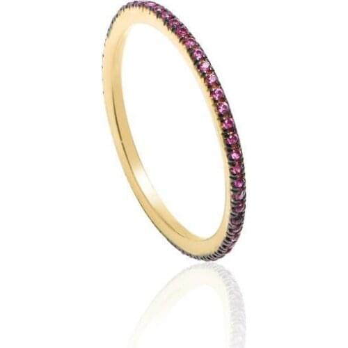 Red Cubic Zirconia Fine Ring