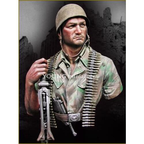 1/10 Fallschirmjager Monte Cassino 1944 Resin Figure Bust GK Military subject matter Uncoated No colour