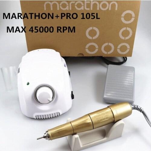 Strong 210 Manicure Machine marathon Champion 65W Micromotor 45000RPM PRO 105L Handpiece Electric Nail Drills Nail Art Equipment