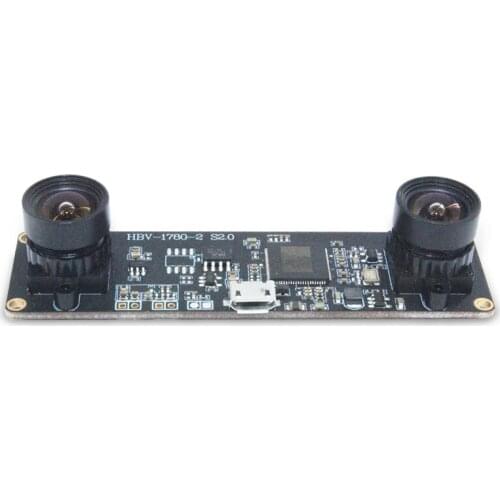 1M Pixel HD Dual Lens FOV 100° 3D Synchronous CMOS Camera Module without distortion