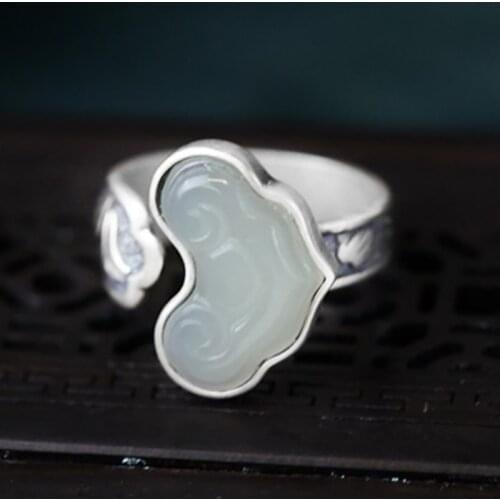 SNew silver original jewelry handmade exaggerated creative auspicious cloud domineering mens opening adjustable ring