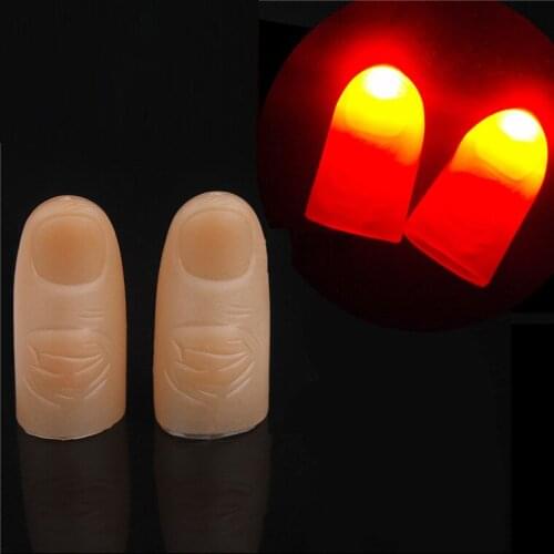 Funny Party Light Thumbs Props Fingers Trick Appearing Light Close Up Lamp for Magicians Street Dance