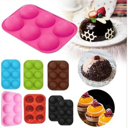 Half Sphere Silicone Soap Molds Bakeware Cake Decorating Tools Pudding Jelly Chocolate Fondant Mould Ball Shape Biscuit Tool