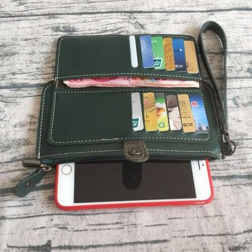 Portable Ladies Purse Multi Wallet Leather Style Pocket Hasp Small Clutch Womens Card Holder Casual Mobile Phone Bag