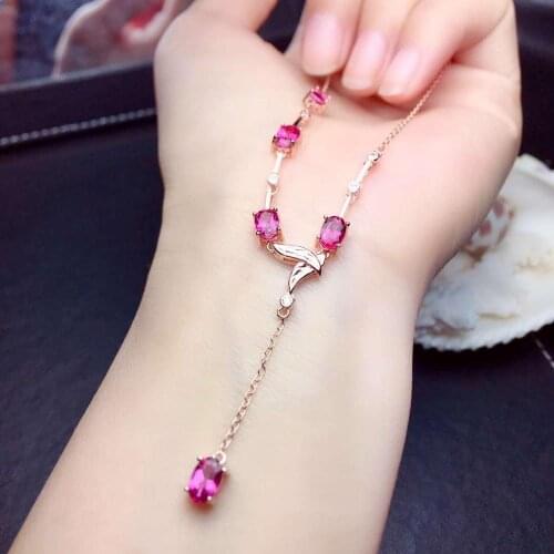 Pink Topaz Natural And Real PinkTopaz pendant Necklace Natural real Topaz 925 sterling silver Pendant