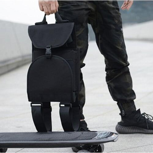2 In 1 Skateboard Backpack Adjustable Foldable Waterproof Digital Print Skateboard Carry Bag for Electric Small Fish Skateboard