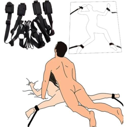 Bdsm Bondage Kit Sex Toys For Women Adults Products Handcuffs Ankle Bed Restraint Strap Exotic Accessories Sex Shop Bed Games