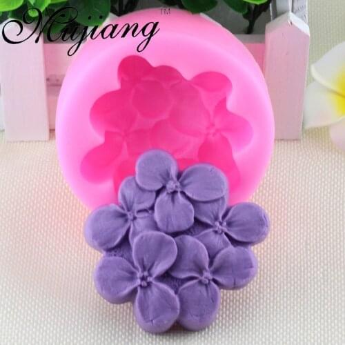 DIY Flower Handmade Soap Silicone Molds Resin Clay Candle Moulds Fondant Cake Decorating Kitchen Baking Supplies Q105