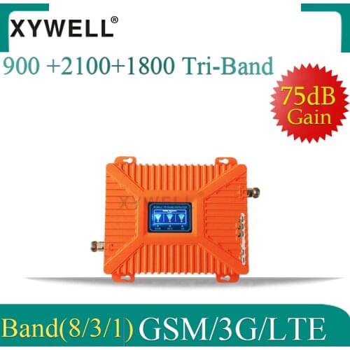 900/1800/2100 Tri-Band Cell Phone Booster GSM DCS LTE 2G 4G cellular Amplifier GSM Repeater 2G 3G 4G Cellular Signal Repeater