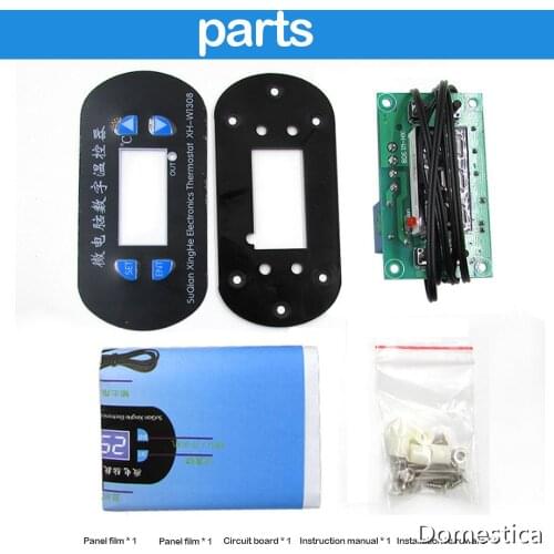 XH-W1308 Digital Temperature Controller DC 12V/24V AC 220V Blue Panel And Probe Controlador De Temperatura Household Accessories