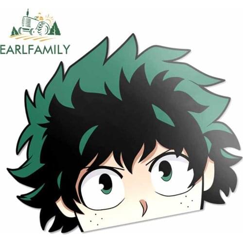 EARLFAMILY 13cm x 11.1cm for Deku Peek Fine Decal Vinyl Car Sticker Body for Car Waterproof Motorcycle Bumper Window Stickers