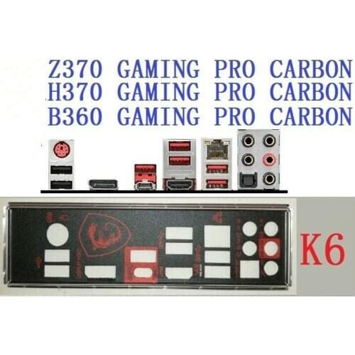 I/O IO Shield backplate FOR MSI B360 H370 Z370 GAMING PRO CARBON AC motherboard
