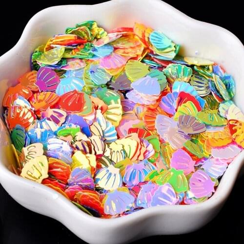 20g 6x8mm NEW sea shell loose sequins Glitter Paillettes DIY Hair ornaments Eye makeup Nail Art Manicure Sewing Wedding Decora