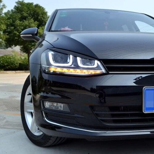 2021 Suitable For Volkswagen 7 High 7 Golf 7 Headlamp Eyebrow Carbon Fiber Modified Accessories Exterior Car Stickers