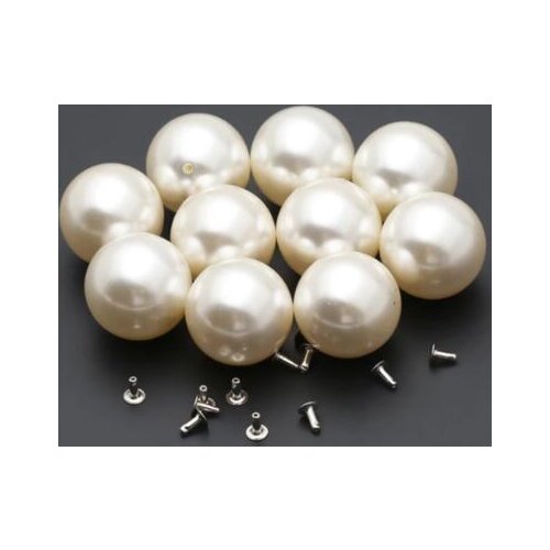 50PCS/100PCS 10mm Pearls Rivets Studs Acrylic Iron For DIY Leather Bag Shoes Clothes Decoration
